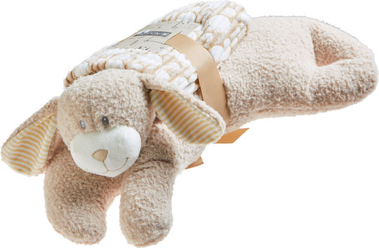 Tender Comforts Decke Wickeltücher für Kinderzimmer Beige mit Tierchen 75x90cm