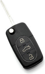 Husă Pentru Chei Auto Audi 3+1 Butoane Pliabilă 1 Buton Panică Baterie 1616 Husă Pentru Chei Auto Audi 3+1 Butoane Pliabilă 1 Buton Panică Baterie 1616