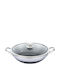 Cheffinger 36cm Wok Honeycomb Coating Scratch-resistant Lid Silver