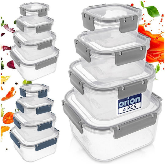 Orion Microwave Silicone Lunch Box Transparent 4pcs