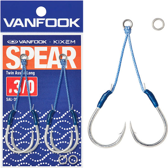Vanfook Kixem Long Twin Assist Cârlig De Pescuit Sal-35 #2/0