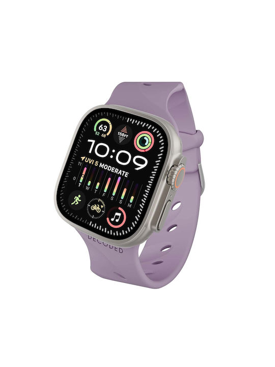 Decoded Ares Splice Band Apple Watch 38 To 42mm In Silicone Purple