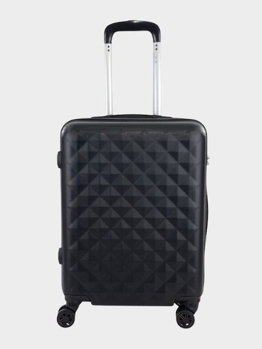 My Choice Valiză de Călătorie de Cabină Rigidă Neagră cu 4 Roți Înălțime 55cm
