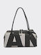 Silhouette Baguette Große Ea Logo Damenhandtasche Schulter Beiges