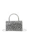 Avizar Women's Evening Handbag Rhinestone Effect Coating Metal Handle Black