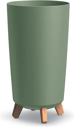 Iliadis Tubus Slim Ghiveci Plastic Verde 24x24x44.5εκ.