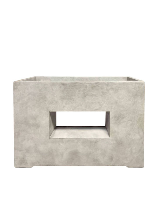Marhome Ghiveci din Beton Bej 75x28x53.5εκ.