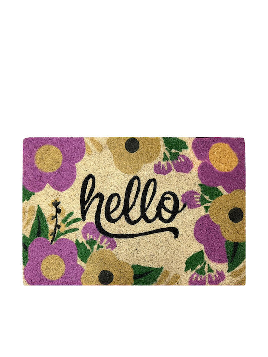 Entrance Mat made of Coir with Anti-slip Backing Beige 40x60cm Thickness 15mm