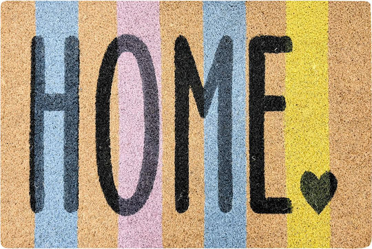 Pol Carpets Entrance Mat made of Coir with Anti-slip Backing Multicolour 45x75cm Thickness 15mm