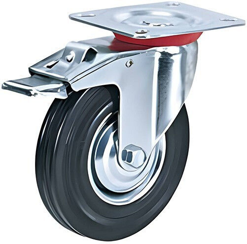 Agroequip 000117390001 Ρόδα Περιστρεφόμενη με Φρένο 125mm