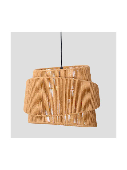 InTheBox Zia Κρεμαστό Φωτιστικό Καφέ Boho με Σχοινί 39x35εκ.
