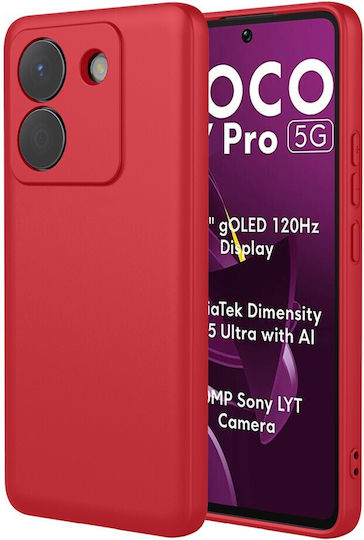 Back Cover Σιλικόνης Κόκκινο (Poco M7 Pro)