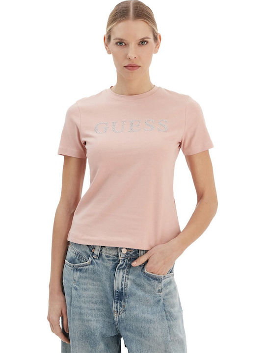 Guess Γυναικείο T-shirt Ροζ