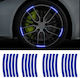 Satz von 20 reflektierenden Elementen "Radlauf" Autos Fahrräder Motorräder Quads Roller Blaue Farbe