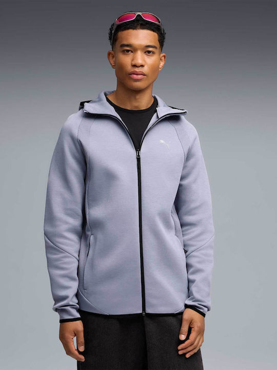PUMA Ζακέτα με Κουκούλα Grey