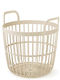 Iliadis Zoe Decorative Basket Wooden White 42x42x41cm