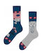 Many Mornings Funky Elephant Socks Gray