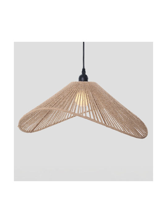 InTheBox Beam Hängelampe Braun Boho mit Seil 48x20cm.