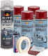 Kit complet de reparare și vopsire roți în culoarea roșu burgund metalizat V4