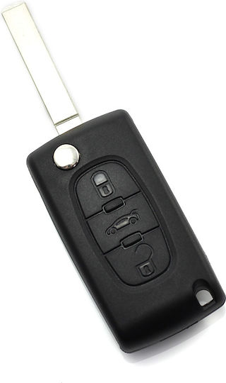 Citroen Peugeot 307 Husă Pentru Cheie Flip Cu 3 Butoane Suport Baterie Lamă Va2-sh3 Buton Portbagaj
