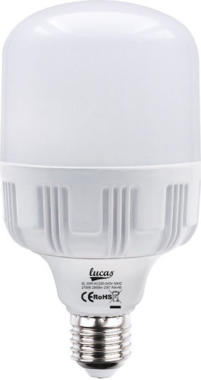Lucas Λάμπα LED 50W για Ντουί E27 Ρυθμιζόμενο Λευκό 4500lm