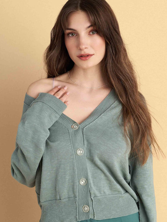 Jachetă de damă tricotată Green