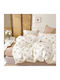 Epavlis Homeware Σετ Σεντόνια Υπέρδιπλα με Λάστιχο 160x200+25εκ. Μπεζ (4τμχ)
