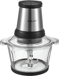 Sokany Tocător Electric 800W 2L Lame din Oțel Inoxidabil Două Viteze Gri Sokany Tocător Electric 800W 2L Lame din Oțel Inoxidabil Două Viteze Gri