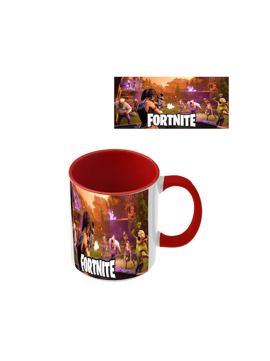 Cană Fortnite Roșie Mâner Interior