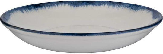 Kutahya Porselen Azure Plate Soup made of Porcelain Blue with Diameter 25cm 6pcs