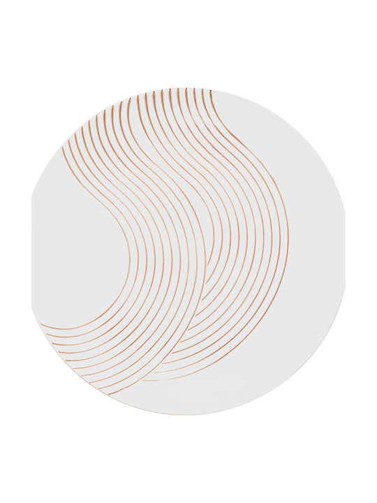 S-d Sky Plate Desert made of Porcelain White with Diameter 19cm