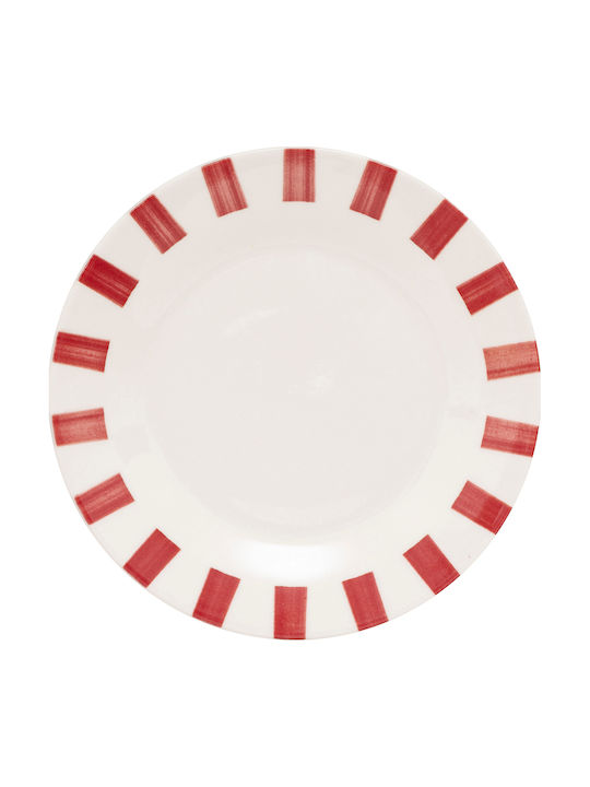 S-d Cheri Plate Desert made of Porcelain Red wi...