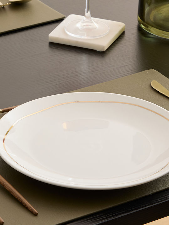 S-d Selena Plate Shallow made of Porcelain White with Diameter 26cm