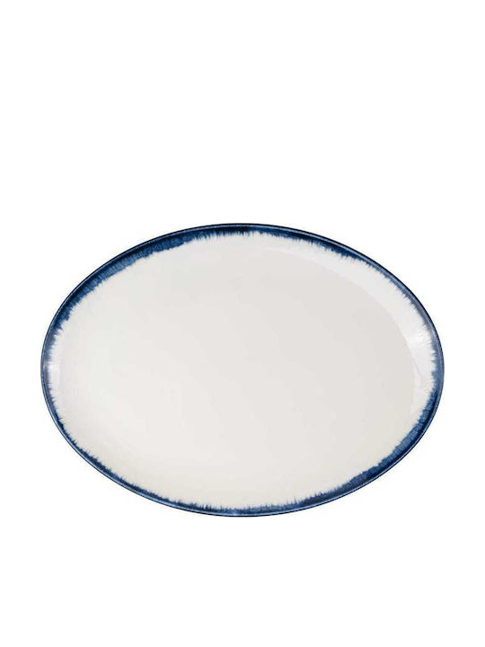 Kutahya Porselen Serving Platter Oval made of Porcelain White 27x16cm