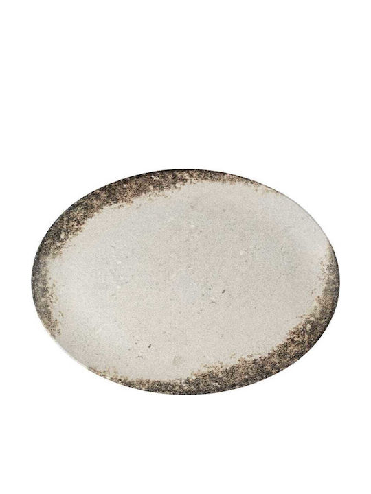 Kutahya Porselen Serving Platter Oval made of Porcelain Beige 27x16cm