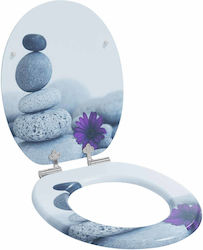 vidaXL Plastic Toilet Seat Gray 38cm