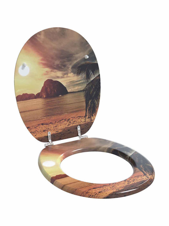 vidaXL Plastic Toilet Seat Orange 38cm