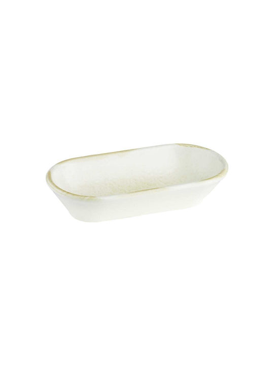 Kutahya Porselen Serving Bowl Oval made of Porcelain Beige 18x9cm 12pcs