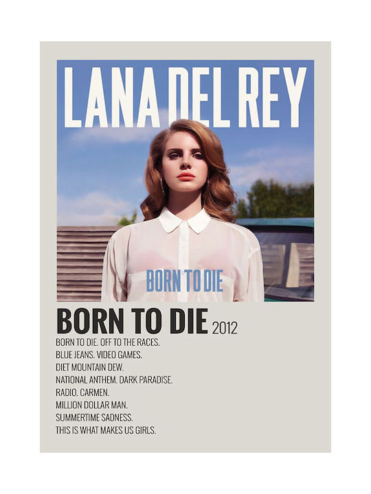 Music Poster Born To Die Lana Del Rey Ms487 21cm X 30cm