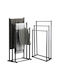 Raft de haine de Baie Triplu ​41x84cm Inox Negru