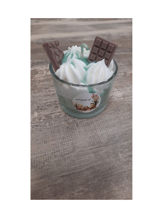 Aromatic Soy Candle in Jar with Chocolate Mint Scent 150g