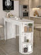 Vigne Masă Bar cu Suprafață de Marmură Marble Effect White 150x51.6x101.8buc