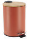 Eurocasa Metallic Bathroom Basket Soft Close 3lt Red