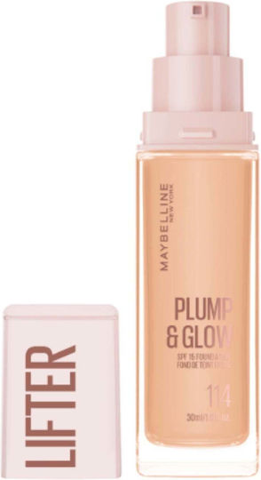 Maybelline Lifter Plump & Glow Liquid Foundation SPF15 114 30ml