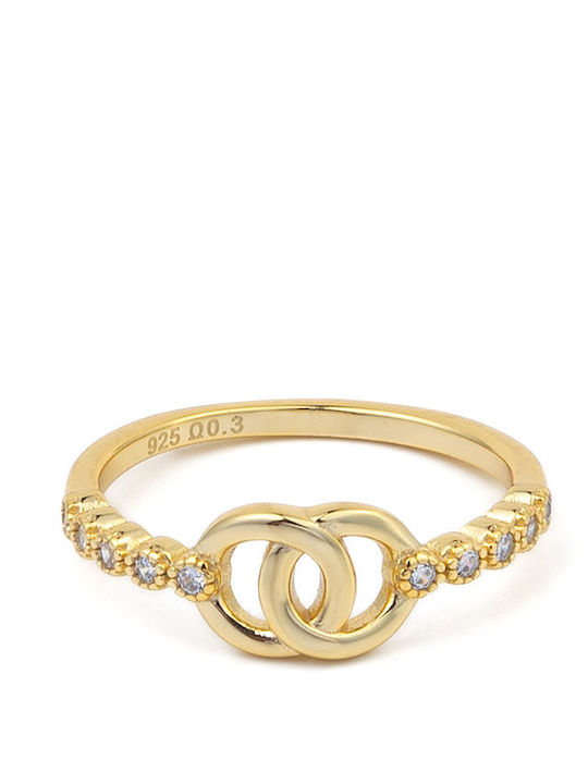 George Art Jewels Inel Pentru Femei Din Argint Placat Cu Aur George Art Jewels Inel Pentru Femei Din Argint Placat Cu Aur
