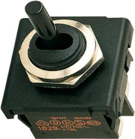 Rocker Switch 2 X On-On Bipolar Momentary DPST 6 Pin 6A/250VAC Opening 18.6x22x18mm Marquardt 1829.0301 Quick Connect Terminal 4.8 X 0.8