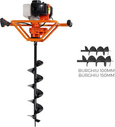 Ruris 10102017 Erdbohrer Benzin 51.7cc mit Pferdestärke 1.7hp