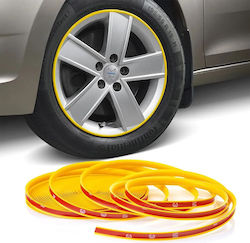 Inele Decorative de Protecție pentru Jante, Adeziv, din Plastic Flexibil, Galben