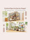 Costway Kitchen Rack Metallic Black 3 Tiers 59x34x79cm