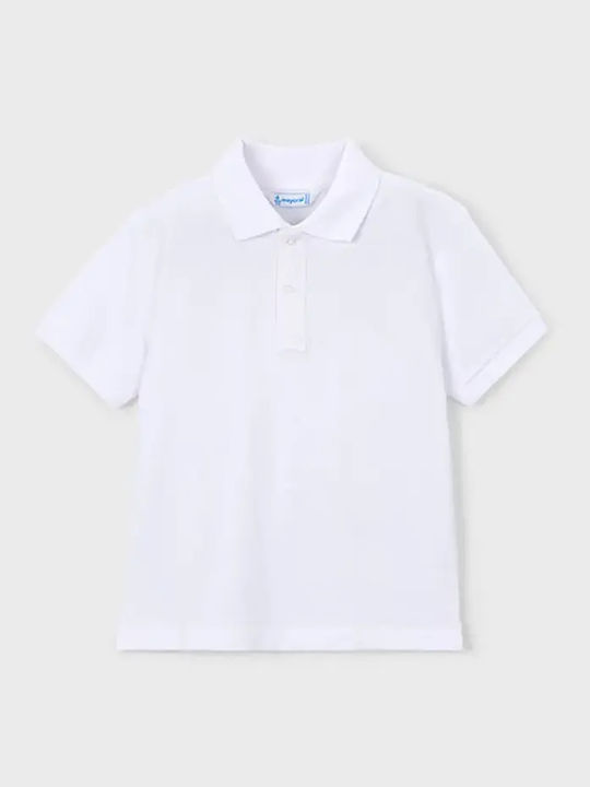 Mayoral Kids' Polo Short Sleeve White